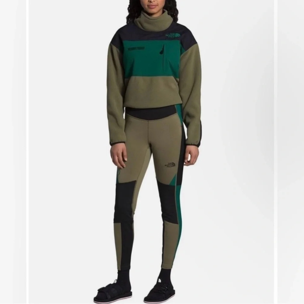 The North Face Steep Tech Fleece Leggings Olive NWOT size S‎ ski snow